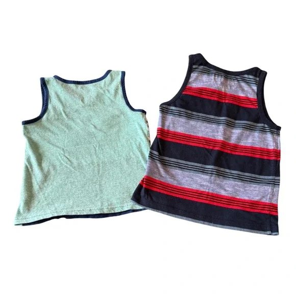 Disney Jumping Beans Mickey Mouse & Micros Striped Tank Tops Boys 5T Set of 2 - Picture 5 of 5